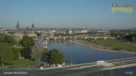 Archiv Foto Webcam Dresden Terrassenufer - Blick auf die Altstadt 06:00