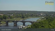 Archiv Foto Webcam Dresden Terrassenufer - Blick auf die Altstadt 10:00
