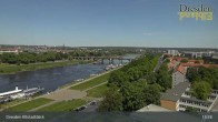 Archiv Foto Webcam Dresden Terrassenufer - Blick auf die Altstadt 12:00