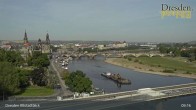 Archiv Foto Webcam Dresden Terrassenufer - Blick auf die Altstadt 08:00