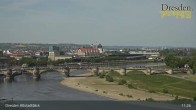 Archiv Foto Webcam Dresden Terrassenufer - Blick auf die Altstadt 10:00