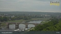 Archiv Foto Webcam Dresden Terrassenufer - Blick auf die Altstadt 06:00