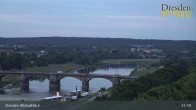 Archiv Foto Webcam Dresden Terrassenufer - Blick auf die Altstadt 00:00