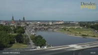 Archiv Foto Webcam Dresden Terrassenufer - Blick auf die Altstadt 08:00