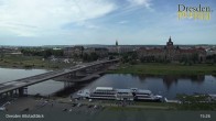 Archiv Foto Webcam Dresden Terrassenufer - Blick auf die Altstadt 14:00