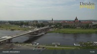 Archiv Foto Webcam Dresden Terrassenufer - Blick auf die Altstadt 14:00