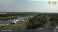 Archiv Foto Webcam Dresden Terrassenufer - Blick auf die Altstadt 09:00