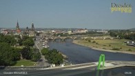 Archiv Foto Webcam Dresden Terrassenufer - Blick auf die Altstadt 08:00