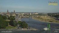 Archiv Foto Webcam Dresden Terrassenufer - Blick auf die Altstadt 07:00