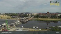 Archiv Foto Webcam Dresden Terrassenufer - Blick auf die Altstadt 08:00