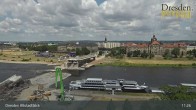 Archiv Foto Webcam Dresden Terrassenufer - Blick auf die Altstadt 11:00