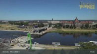 Archiv Foto Webcam Dresden Terrassenufer - Blick auf die Altstadt 10:00