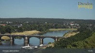 Archiv Foto Webcam Dresden Terrassenufer - Blick auf die Altstadt 12:00