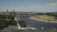 Archiv Foto Webcam Dresden Terrassenufer - Blick auf die Altstadt 10:00