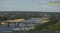 Archiv Foto Webcam Dresden Terrassenufer - Blick auf die Altstadt 12:00