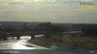 Archiv Foto Webcam Dresden Terrassenufer - Blick auf die Altstadt 18:00