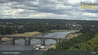 Archiv Foto Webcam Dresden Terrassenufer - Blick auf die Altstadt 13:00