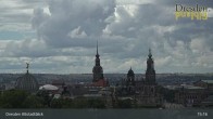 Archiv Foto Webcam Dresden Terrassenufer - Blick auf die Altstadt 14:00