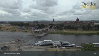Archiv Foto Webcam Dresden Terrassenufer - Blick auf die Altstadt 10:00