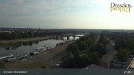 Archiv Foto Webcam Dresden Terrassenufer - Blick auf die Altstadt 07:00