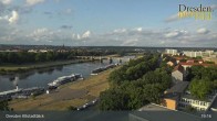 Archiv Foto Webcam Dresden Terrassenufer - Blick auf die Altstadt 18:00