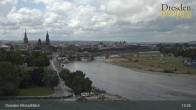 Archiv Foto Webcam Dresden Terrassenufer - Blick auf die Altstadt 13:00