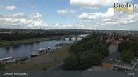 Archiv Foto Webcam Dresden Terrassenufer - Blick auf die Altstadt 15:00