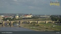Archiv Foto Webcam Dresden Terrassenufer - Blick auf die Altstadt 07:00