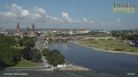 Archiv Foto Webcam Dresden Terrassenufer - Blick auf die Altstadt 09:00