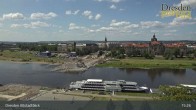 Archiv Foto Webcam Dresden Terrassenufer - Blick auf die Altstadt 15:00