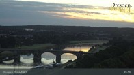 Archiv Foto Webcam Dresden Terrassenufer - Blick auf die Altstadt 23:00