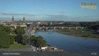 Archiv Foto Webcam Dresden Terrassenufer - Blick auf die Altstadt 01:00