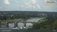 Archiv Foto Webcam Dresden Terrassenufer - Blick auf die Altstadt 12:00