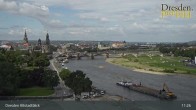 Archiv Foto Webcam Dresden Terrassenufer - Blick auf die Altstadt 10:00