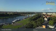 Archiv Foto Webcam Dresden Terrassenufer - Blick auf die Altstadt 18:00