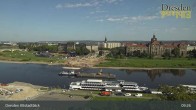 Archiv Foto Webcam Dresden Terrassenufer - Blick auf die Altstadt 09:00