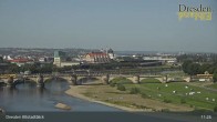 Archiv Foto Webcam Dresden Terrassenufer - Blick auf die Altstadt 11:00