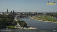 Archiv Foto Webcam Dresden Terrassenufer - Blick auf die Altstadt 13:00