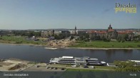 Archiv Foto Webcam Dresden Terrassenufer - Blick auf die Altstadt 15:00