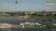 Archiv Foto Webcam Dresden Terrassenufer - Blick auf die Altstadt 08:00