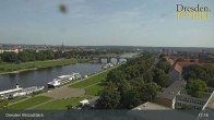 Archiv Foto Webcam Dresden Terrassenufer - Blick auf die Altstadt 10:00