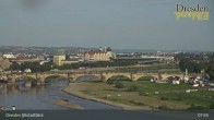 Archiv Foto Webcam Dresden Terrassenufer - Blick auf die Altstadt 07:00