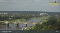 Archiv Foto Webcam Dresden Terrassenufer - Blick auf die Altstadt 11:00