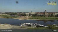 Archiv Foto Webcam Dresden Terrassenufer - Blick auf die Altstadt 08:00
