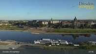 Archiv Foto Webcam Dresden Terrassenufer - Blick auf die Altstadt 08:00