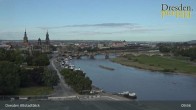 Archiv Foto Webcam Dresden Terrassenufer - Blick auf die Altstadt 09:00