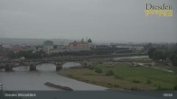 Archiv Foto Webcam Dresden Terrassenufer - Blick auf die Altstadt 09:00