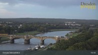 Archiv Foto Webcam Dresden Terrassenufer - Blick auf die Altstadt 20:00