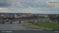 Archiv Foto Webcam Dresden Terrassenufer - Blick auf die Altstadt 12:00