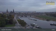 Archiv Foto Webcam Dresden Terrassenufer - Blick auf die Altstadt 08:00
